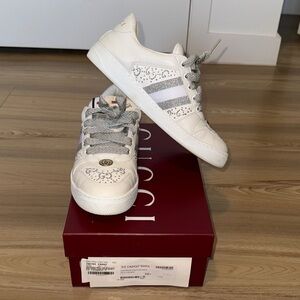 Gucci Crystal GG Web Low-Top Sneakers